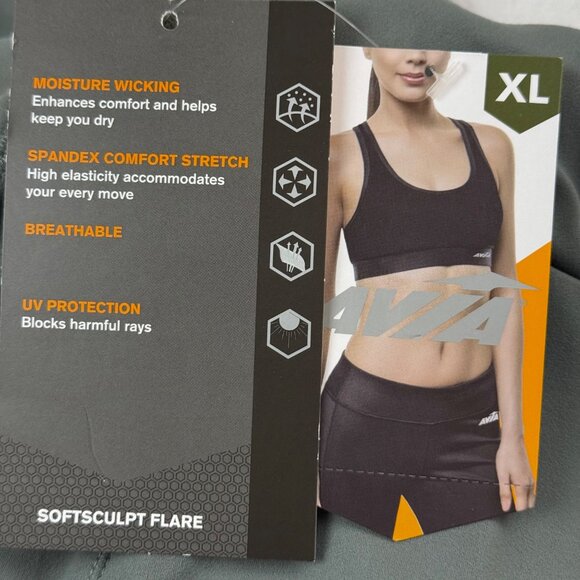 Avia Women's Softsculpt Stretch Green Flare Pants XL 16-18 Moisture Wicking NWT - Picture 6 of 12